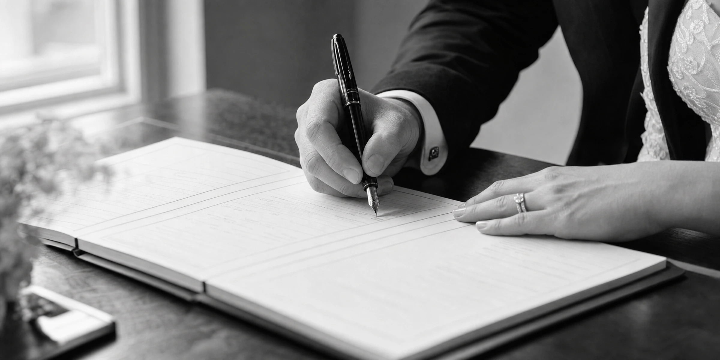 Firma del acta de matrimonio