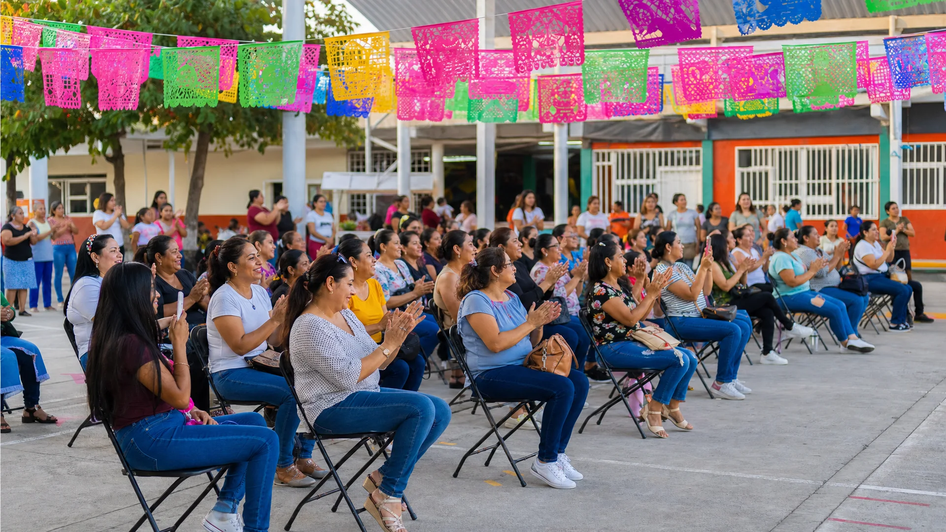 Las mam&aacute;s en primera fila