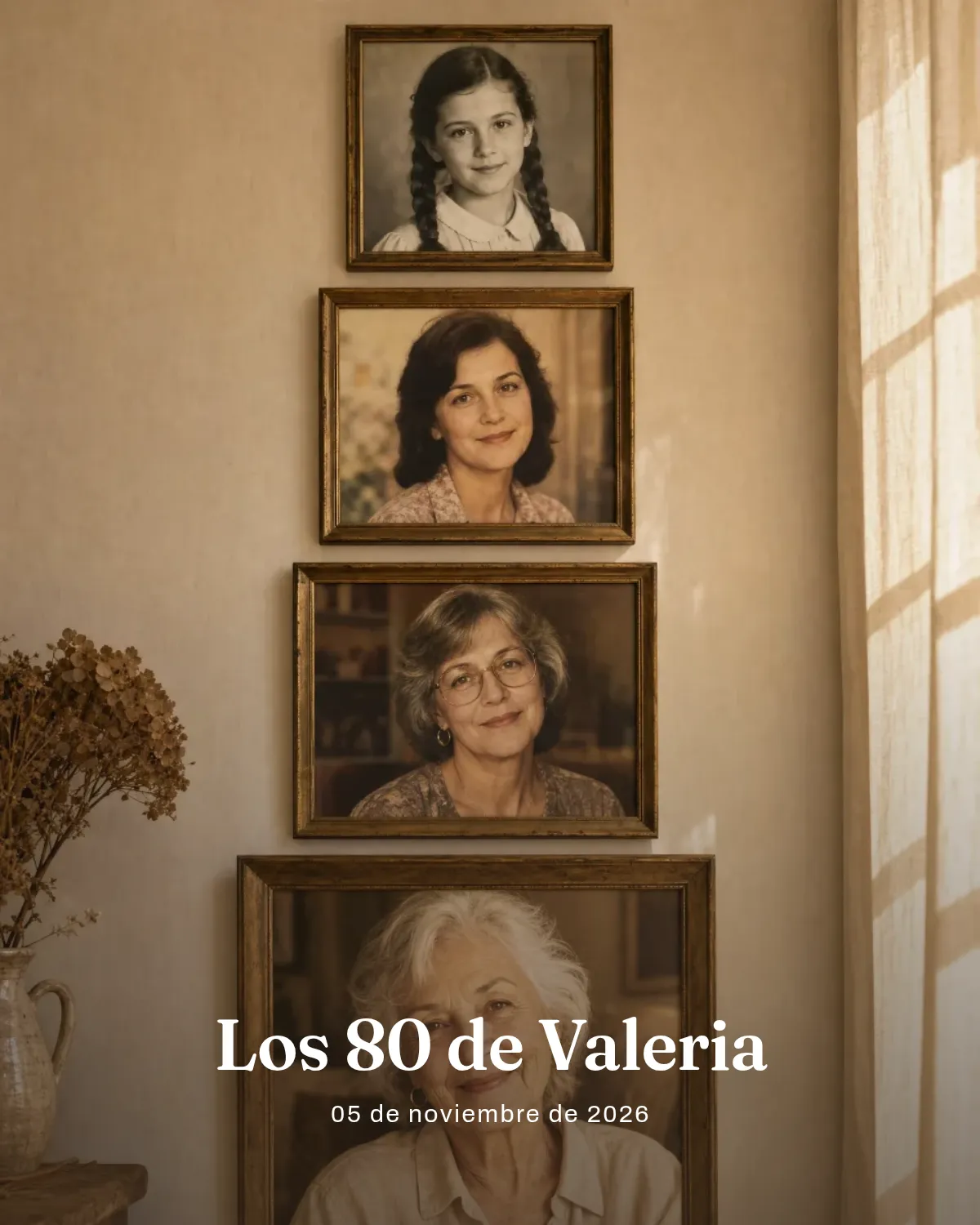 Vista previa de 80 Años Nogal y Latón