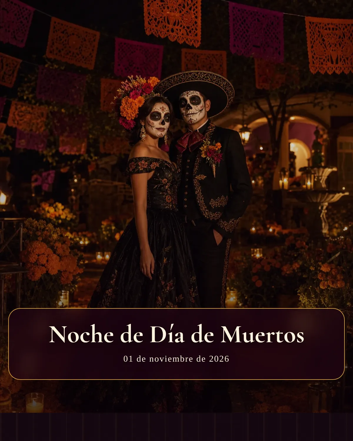 Vista previa de Día de Muertos · Velada de Cempasúchil